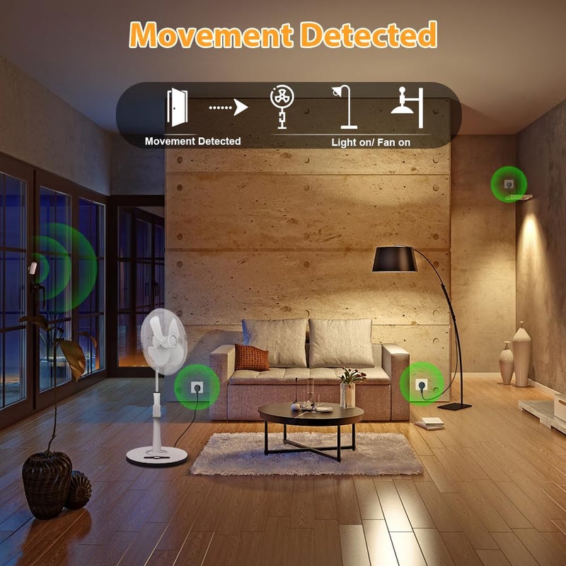 ASOFTY Motion Sensor Switch with Outlet, PIR Wireless Motion Sensor Plug with Light Sensor, Adjustable Sensitivity, IP54 Waterproof, Auto Activated Lights and Devices for Indoor/Outdoor - Image 5